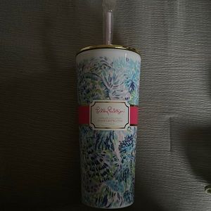 Lily Pulitzer Tumbler w/ straw